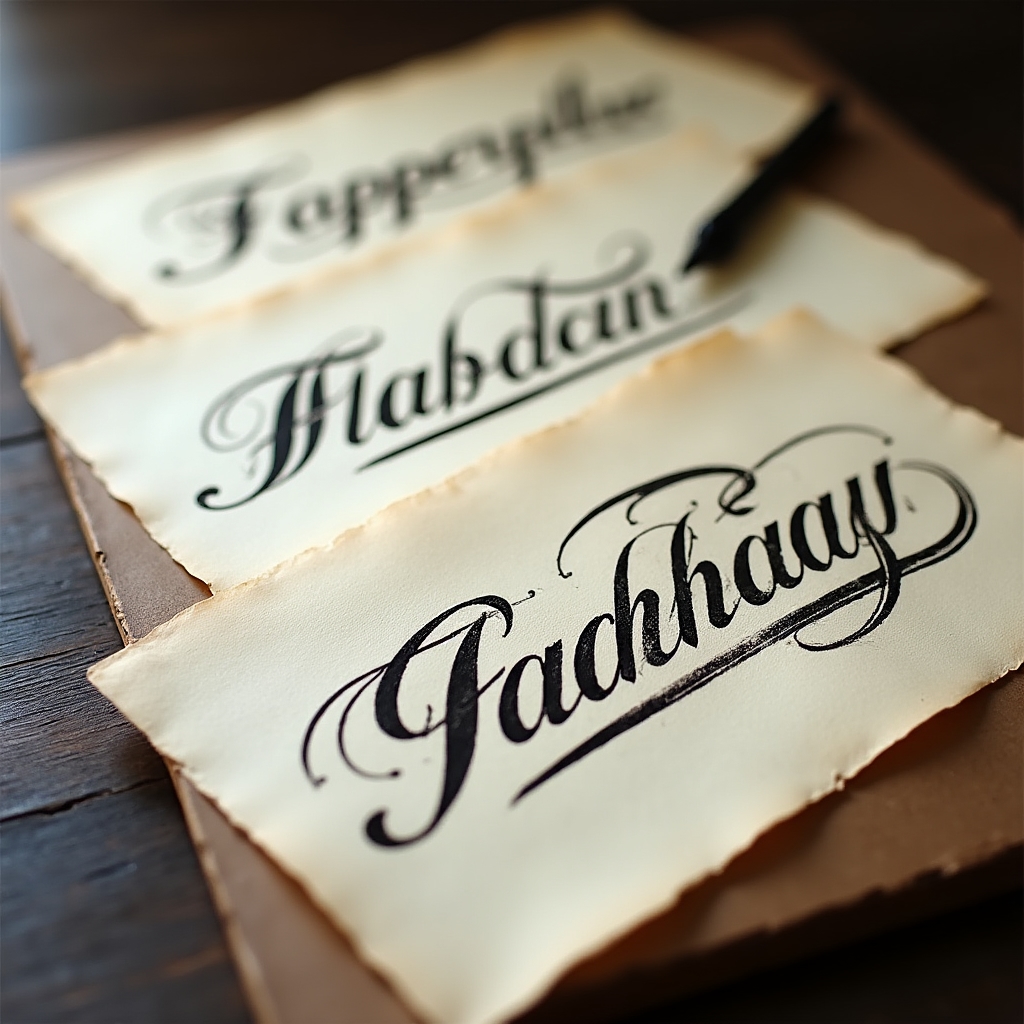 Porównanie różnych stylów kaligrafii - Copperplate, Italic, Brush Lettering